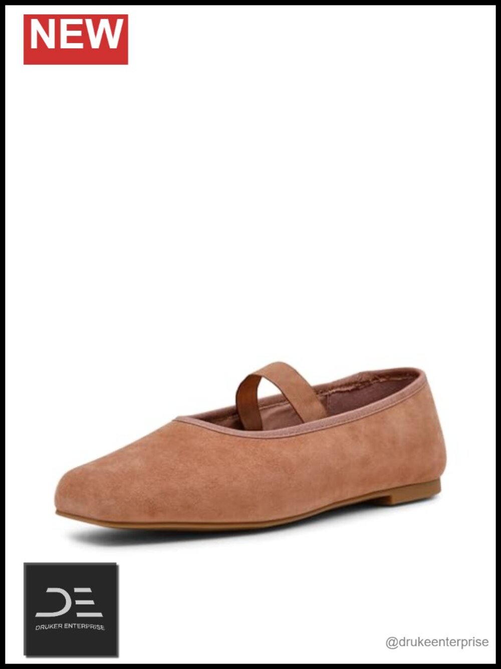 Faux Leather Round Toe Slingback Ballet Flat